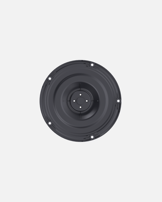 Black circular cutting disc with central hub and four bolt holes, top-down view, Y Series model