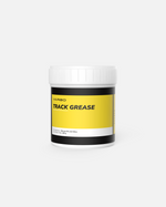 White plastic jar of Yarbo Track Grease with yellow and black label, 200 ml, front view